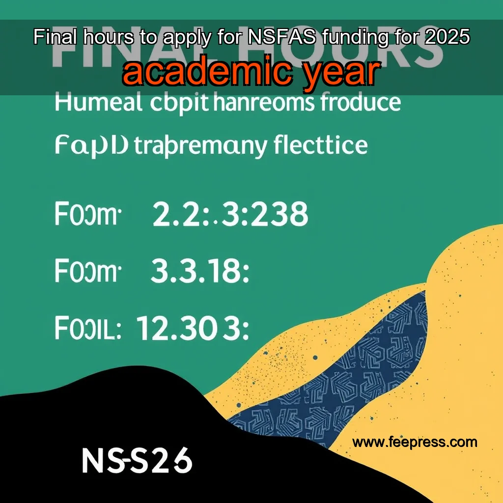 Read more about the article Final hours to apply for NSFAS funding for 2025 academic year