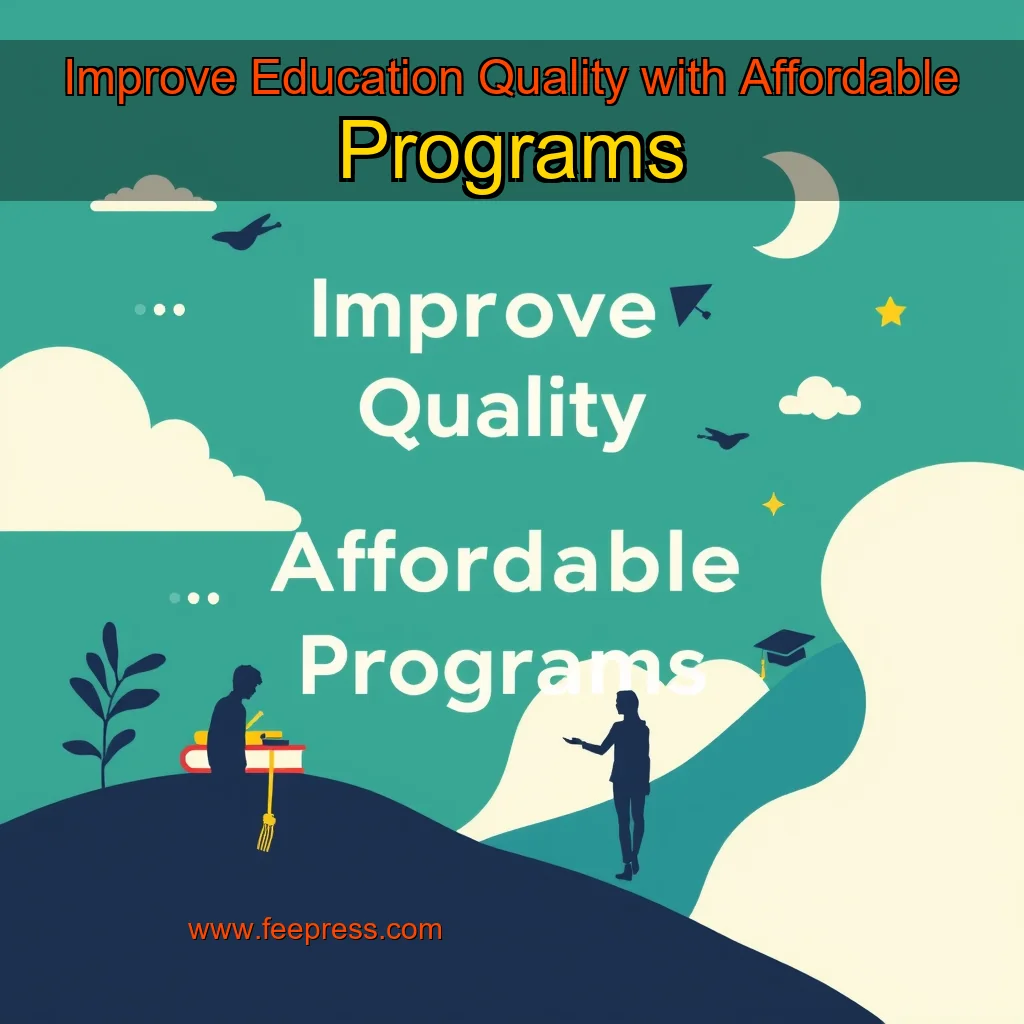 You are currently viewing Improve Education Quality with Affordable Programs