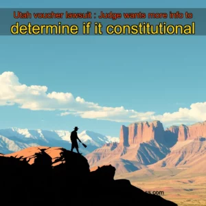 Read more about the article Utah voucher lawsuit : Judge wants more info to determine if it constitutional