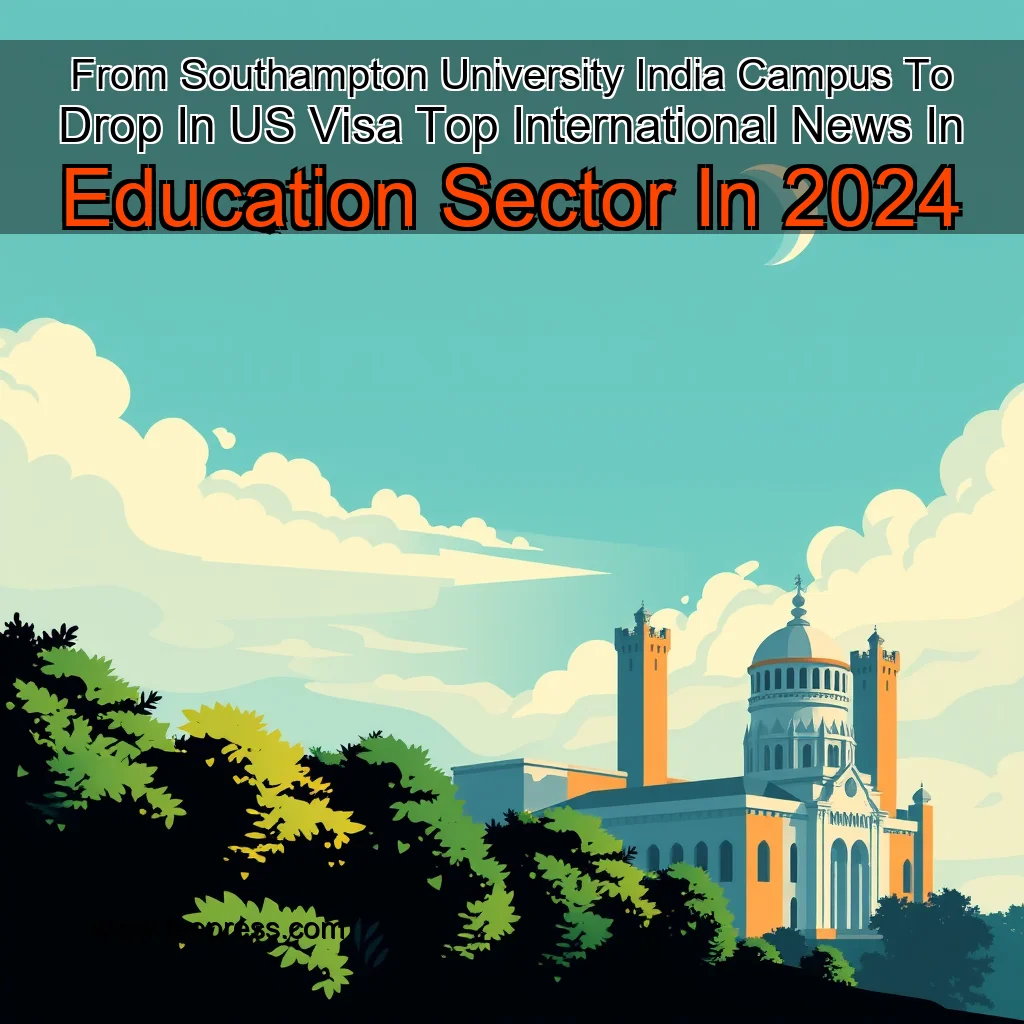 You are currently viewing From Southampton University India Campus To Drop In US Visa  Top International News In Education Sector In 2024