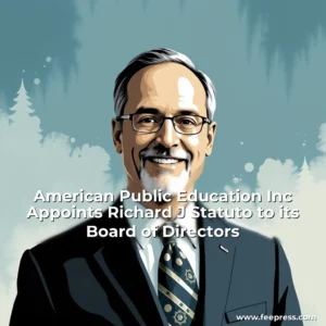 Artistic representation for American Public Education Inc Appoints Richard J Statuto to its Board of Directors