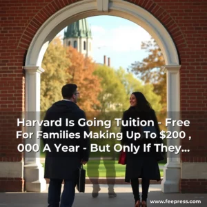 Artistic representation for Harvard Is Going Tuition - Free For Families Making Up To $200 , 000 A Year - But Only If They Live In Massachusetts Or New York City.