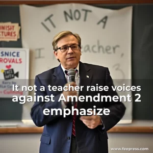Read more about the article It not a teacher raise  voices against Amendment 2 emphasize