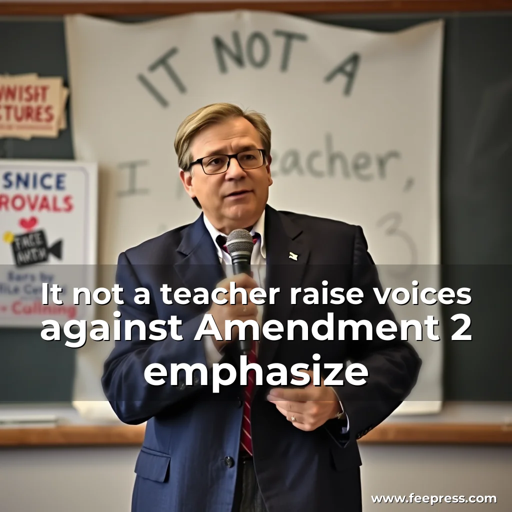 You are currently viewing It not a teacher raise  voices against Amendment 2 emphasize