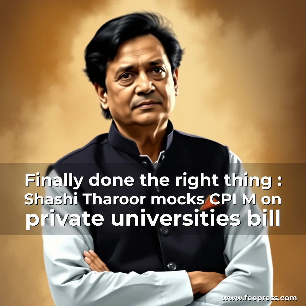 Read more about the article Finally done the right thing : Shashi Tharoor mocks CPI  M  on private universities bill