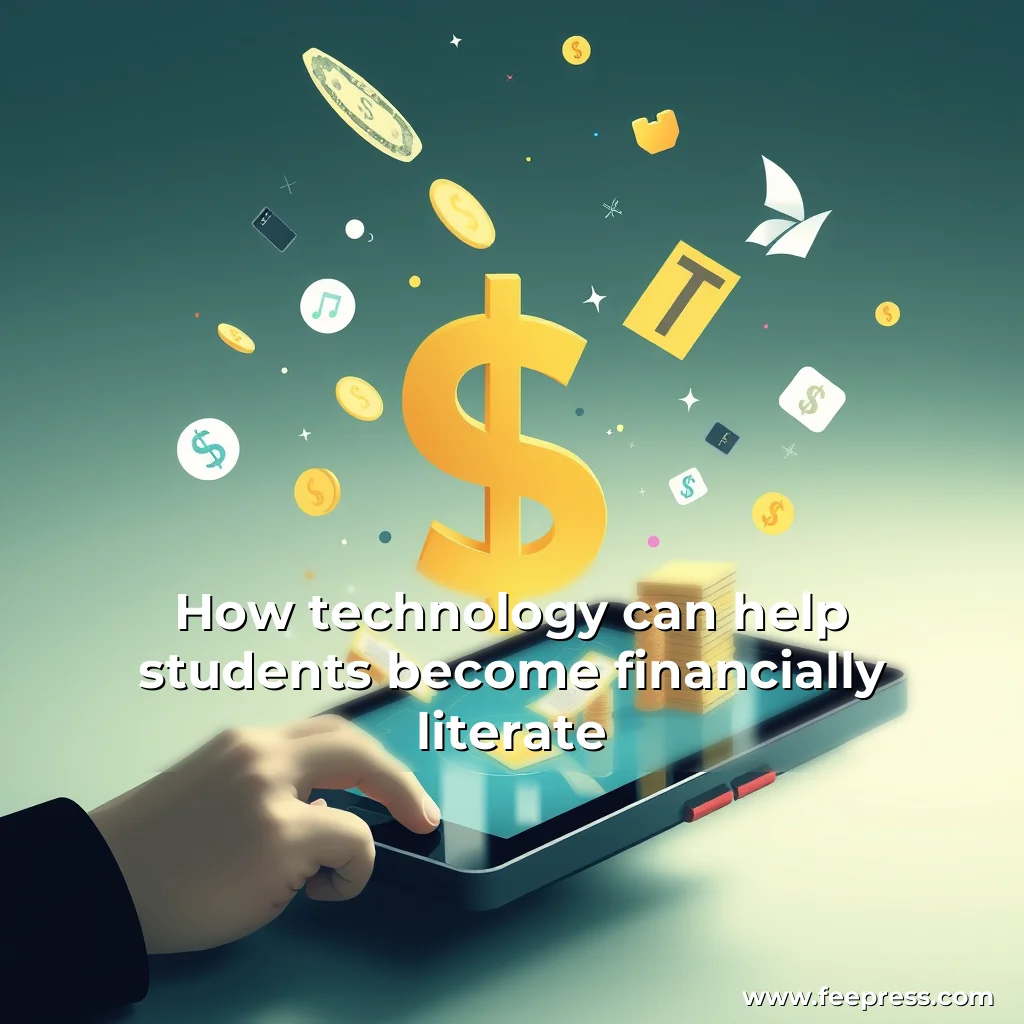 Artistic representation for How technology can help students become financially literate