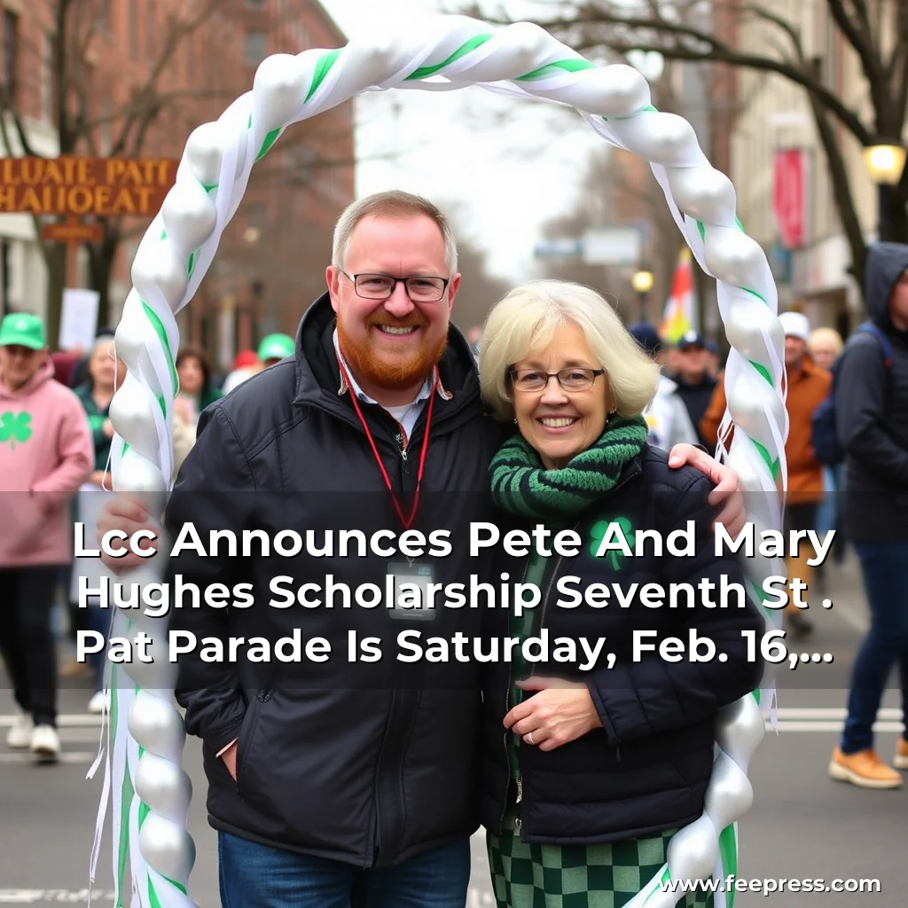 Artistic representation for Lcc Announces Pete And Mary Hughes Scholarship Seventh St . Pat Parade Is Saturday, Feb. 16, 2019, 11 A.M.