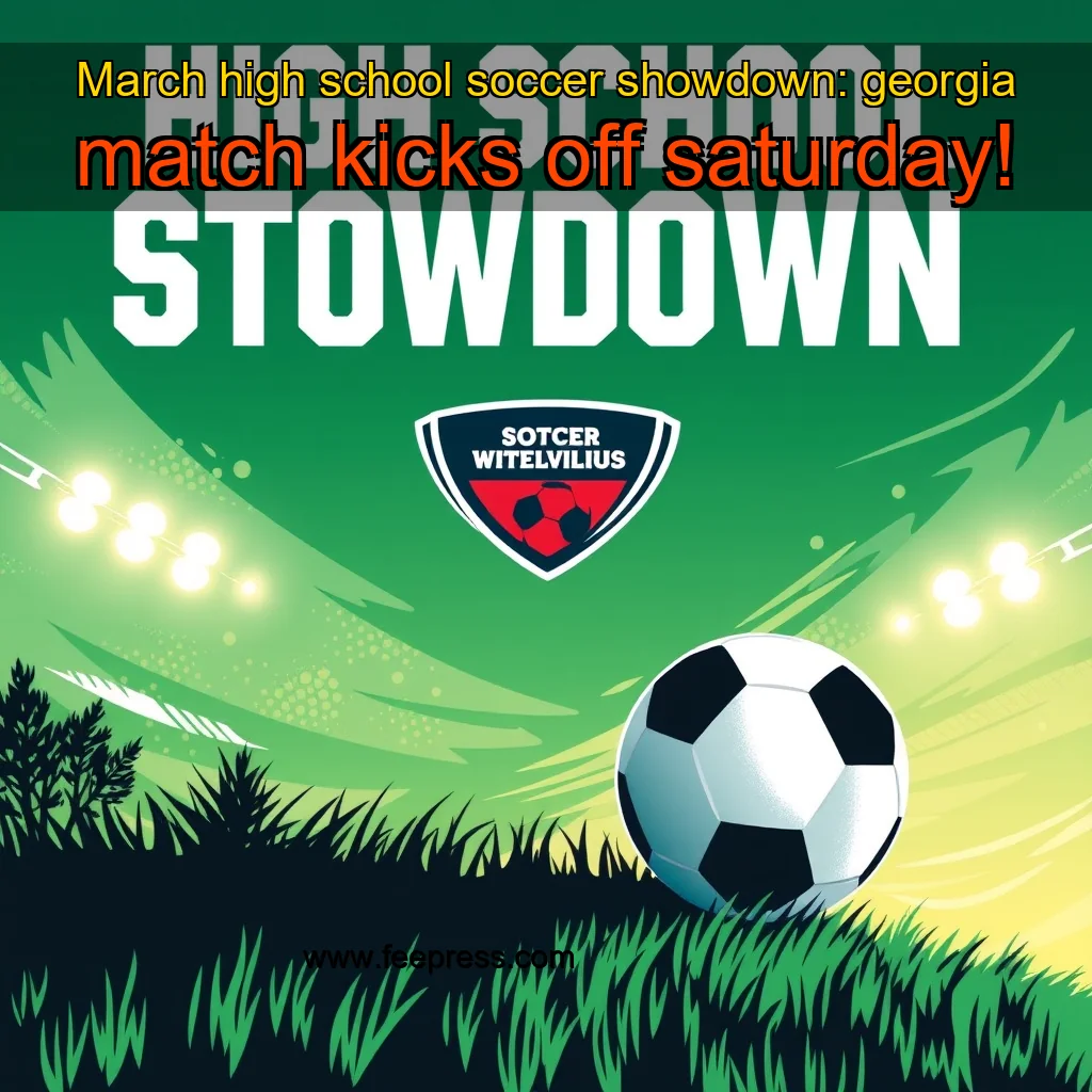 Artistic representation for March high school soccer showdown: georgia match kicks off saturday!