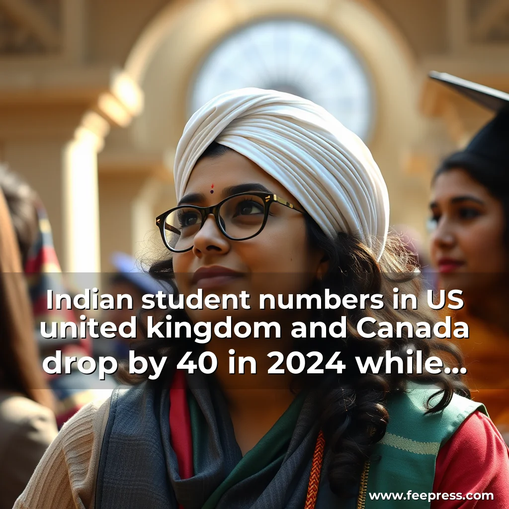 Read more about the article Indian student numbers in US  united kingdom  and Canada drop by 40  in 2024  while Germany and New Zealand see record growth