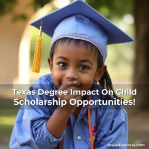Artistic representation for Texas Degree Impact On Child Scholarship Opportunities!