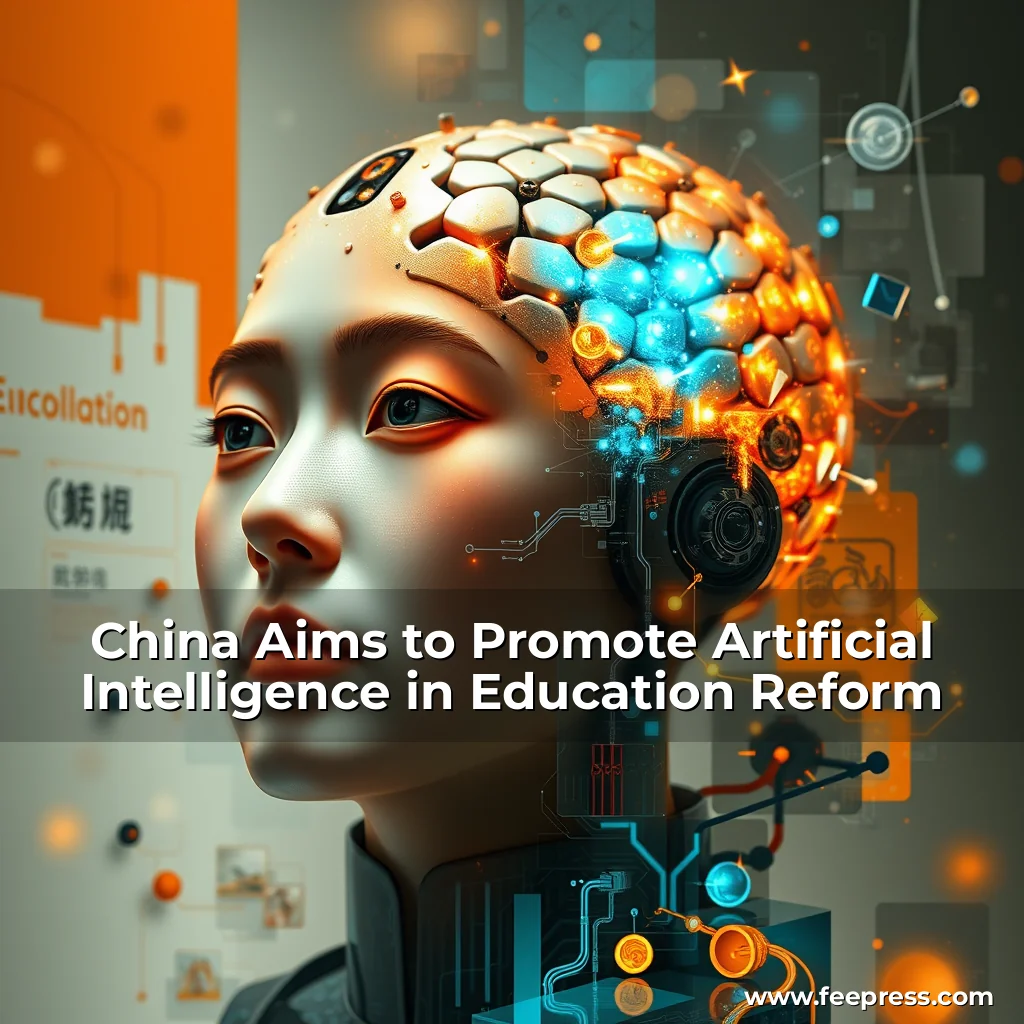 Artistic representation for China Aims to Promote Artificial Intelligence in Education Reform