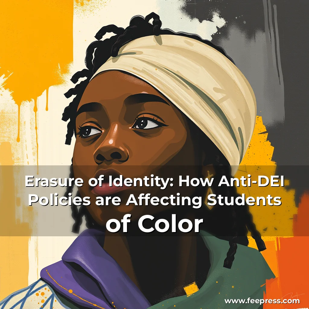 Artistic representation for Erasure of Identity: How Anti-DEI Policies are Affecting Students of Color