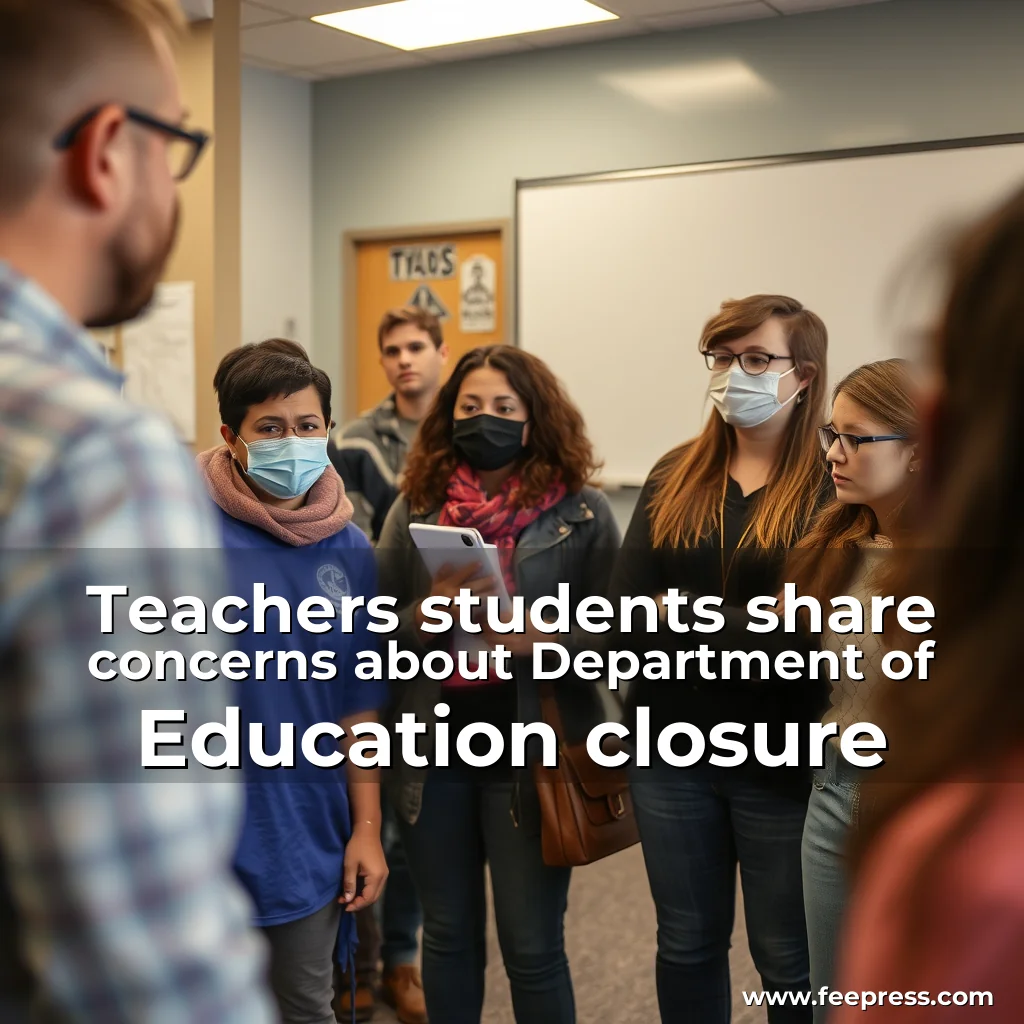 Artistic representation for Teachers students share concerns about Department of Education closure