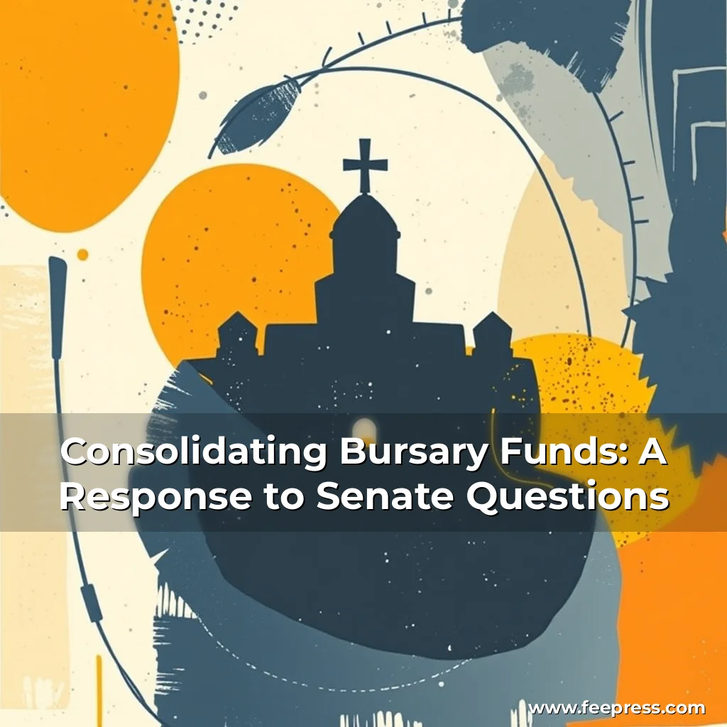 Artistic representation for Consolidating Bursary Funds: A Response to Senate Questions