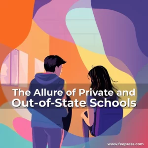 Artistic representation for The Allure of Private and Out-of-State Schools