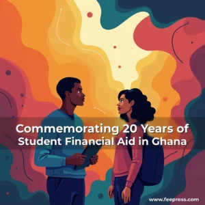 Artistic representation for Commemorating 20 Years of Student Financial Aid in Ghana