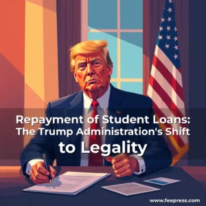 Artistic representation for Repayment of Student Loans: The Trump Administration's Shift to Legality