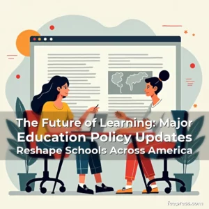 Artistic representation for The Future of Learning: Major Education Policy Updates Reshape Schools Across America