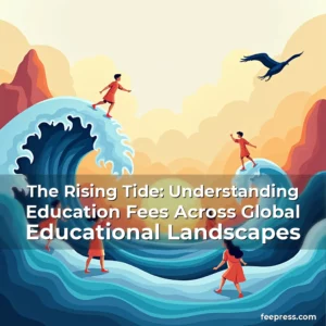 Artistic representation for The Rising Tide: Understanding Education Fees Across Global Educational Landscapes